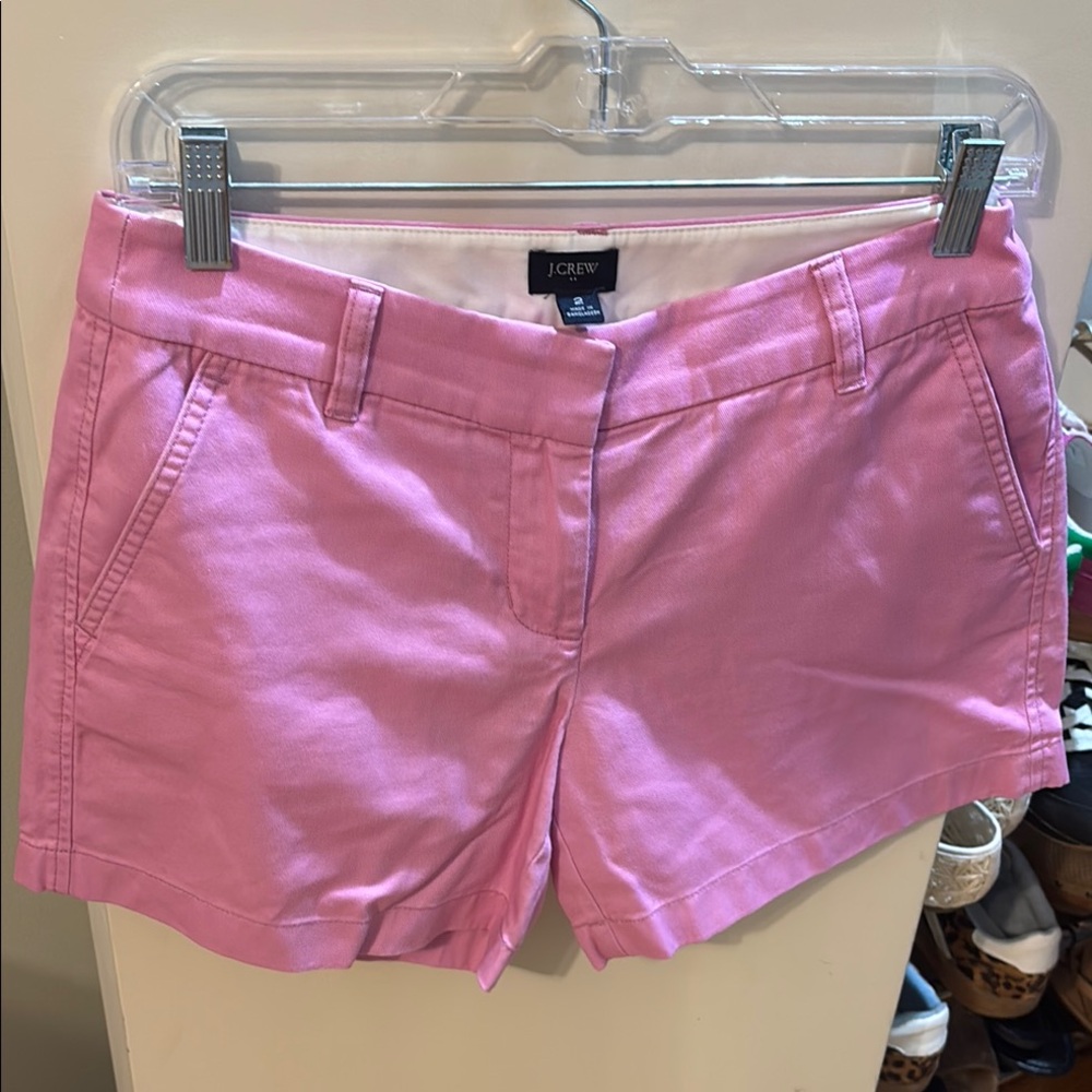 J. Crew Pink Tailored Bermuda Shorts Cotton Blend
